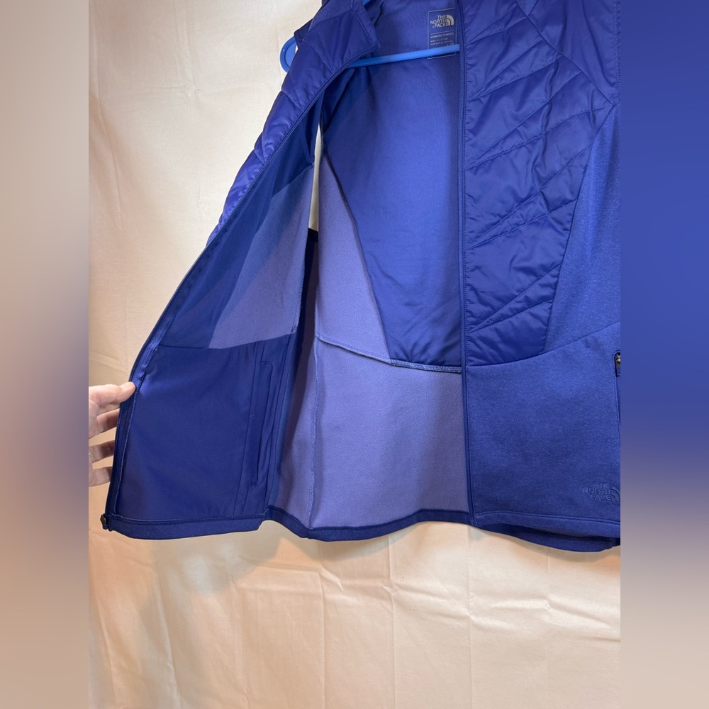 North Face Zip Hoodie Sonic Vest Blue Woman's sz L slim fit flash dry - Picture 4 of 12